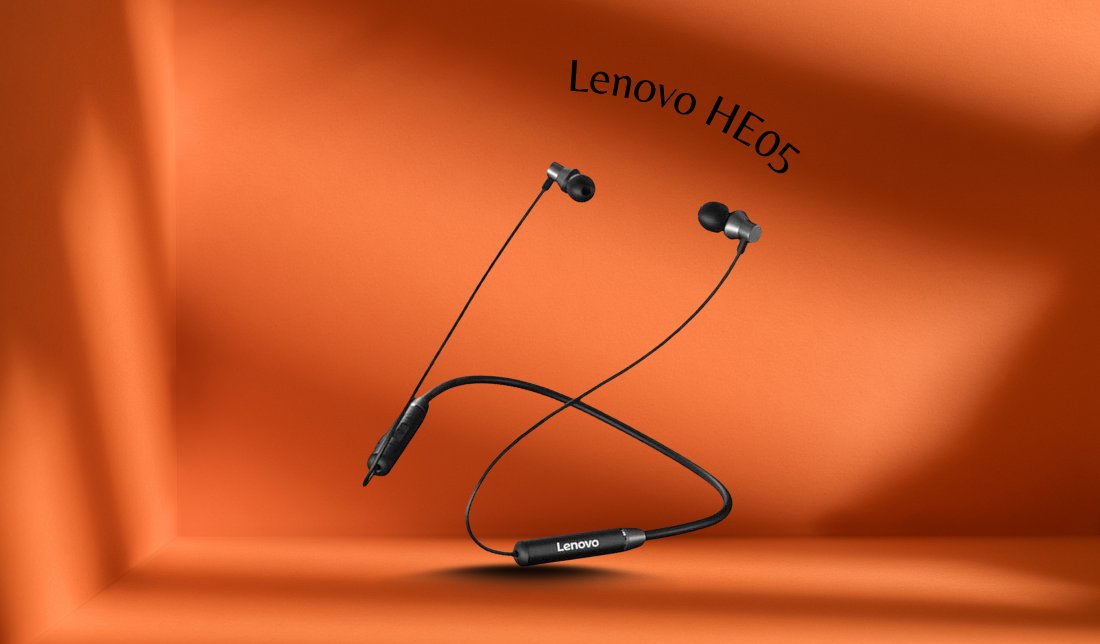 نمایی از هندزفری بلوتوثی Lenovo HE05