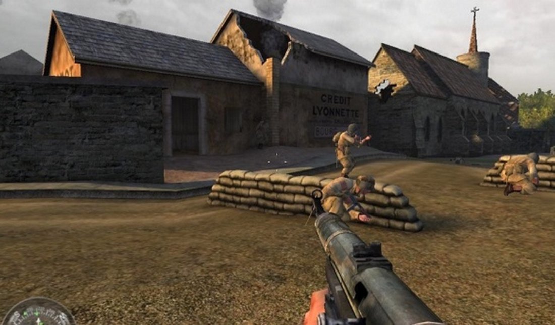 نمایش یک صحنه از مرحله اول بازی کالاف دیوتی 2003