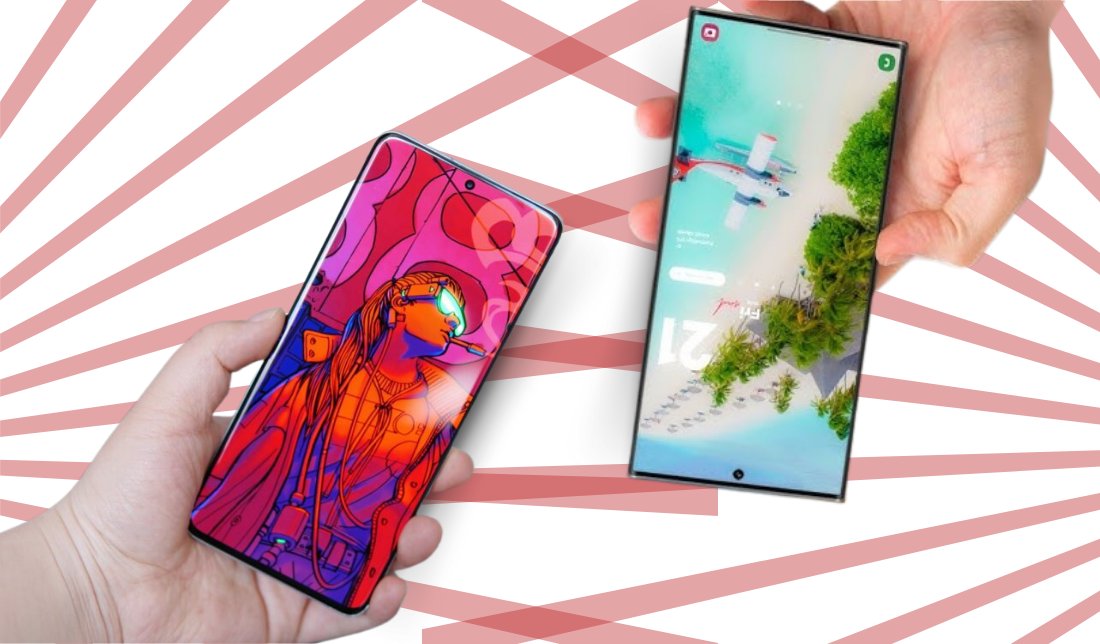 نمایش کیفیت صفحه‌نمایش گوشی گلکسی s24 اولترا و شیائومی 14 پرو