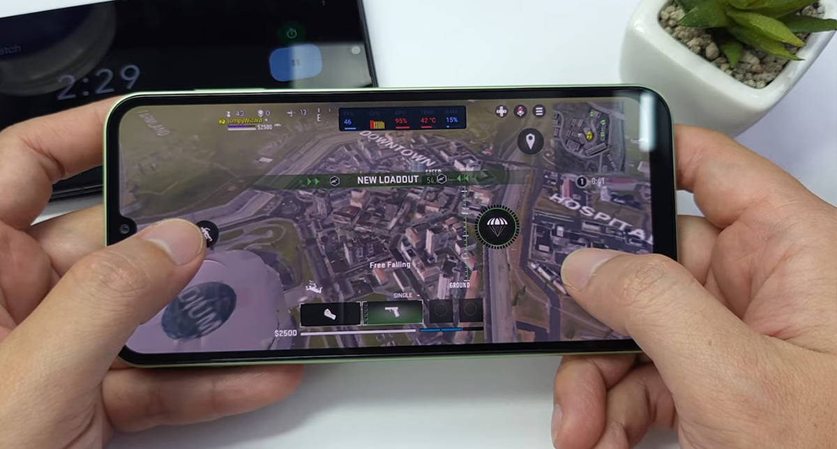 نمایش کیفیت اجرای بازی روی گوشی سامسونگ گلکسی A15 5G