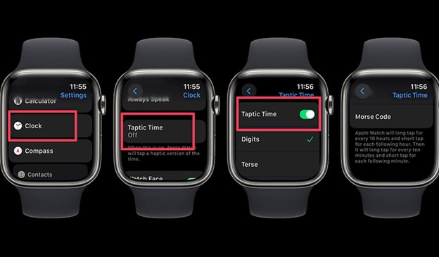 آموزش مرحله به مرحله فعال کردن ویژگی Speak Time و Taptic Time