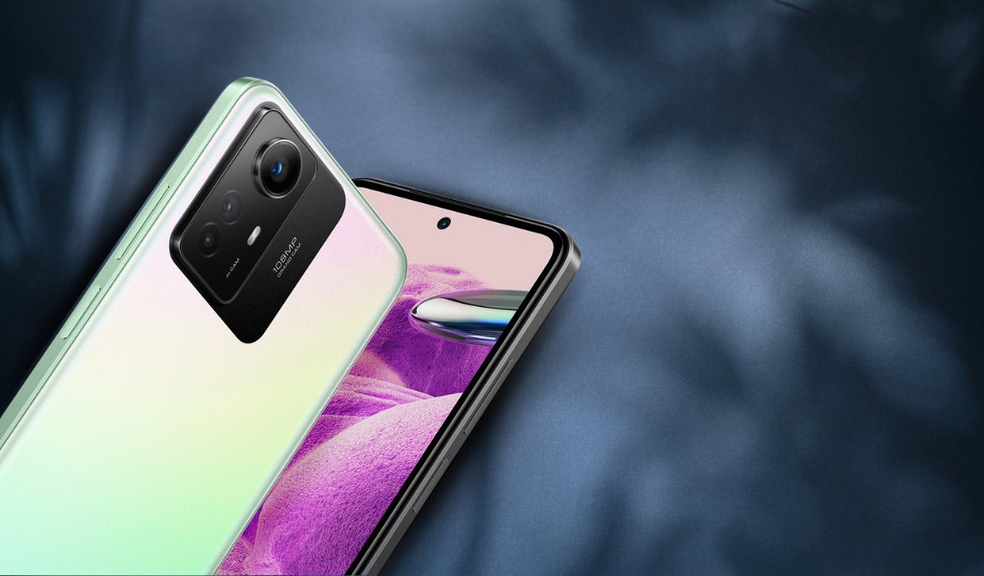 نمای نزدیک گوشی شیائومی ردمی نوت 12s در رنگ سبز