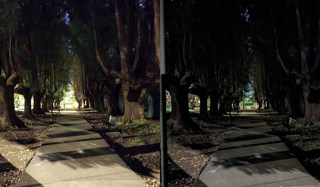 سمت چپ: عکاسی با اس 24 اولترا - سمت راست: عکاسی با گوگل پیکسل 8 پرو