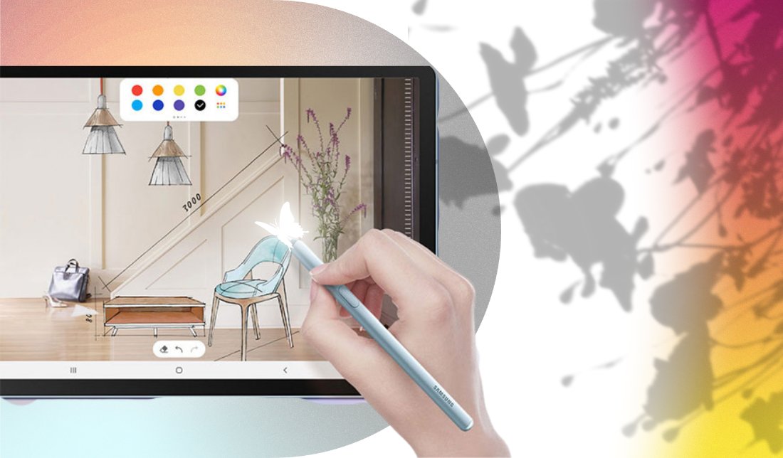 نمایش کیفیت صفحه‌نمایش تبلت گلکسی A9 در طراحی