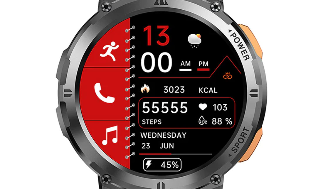 ساعت ‏Kospet Tank T2 و نمایش قابلیت‌های آن