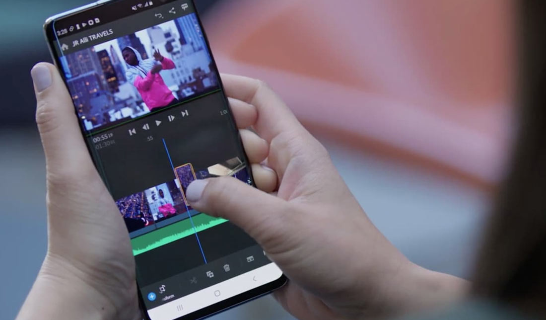 استفاده از  اپلیکیشن‌ Adobe Premiere Rush در گوشی همراه 
