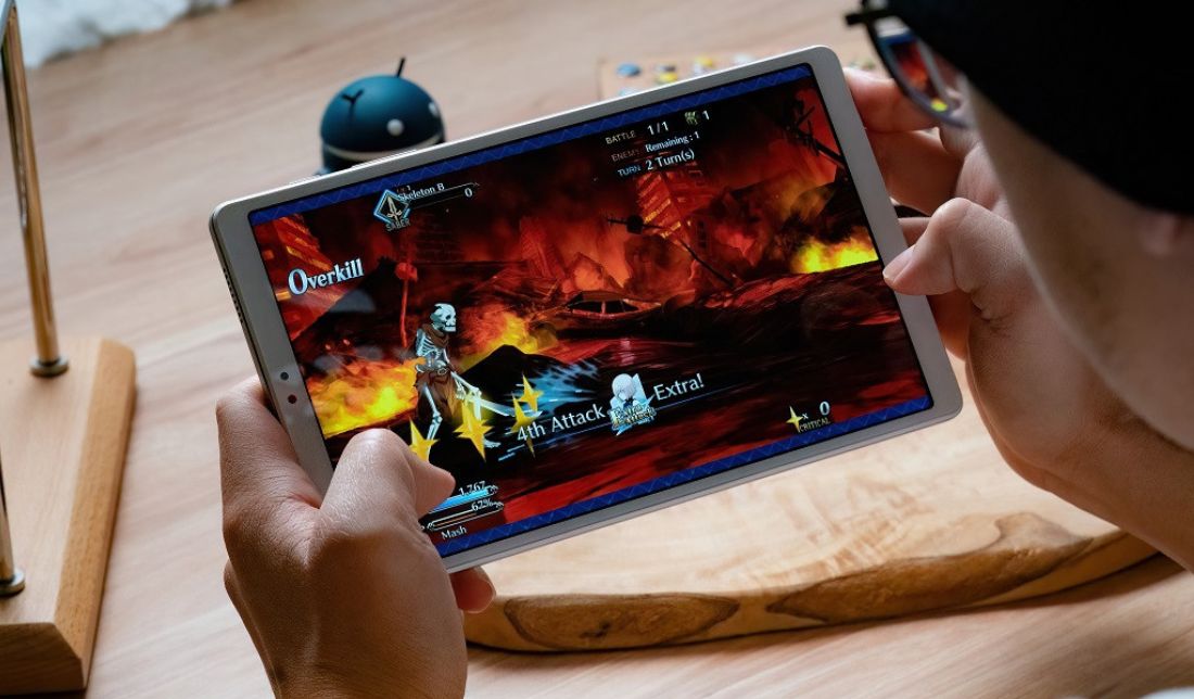 نمایشی از اجرای بازی بر روی تبلت گلکسی Tab A7 Lite