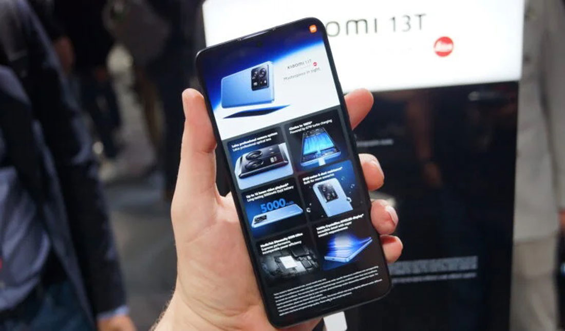نمایشگر شیائومی 13t از نمای نزدیک