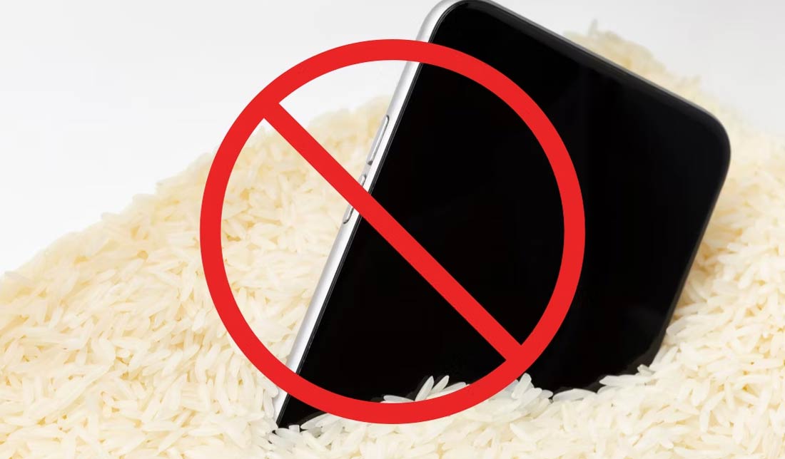 باور غلط نجات گوشی خیس شده با برنج