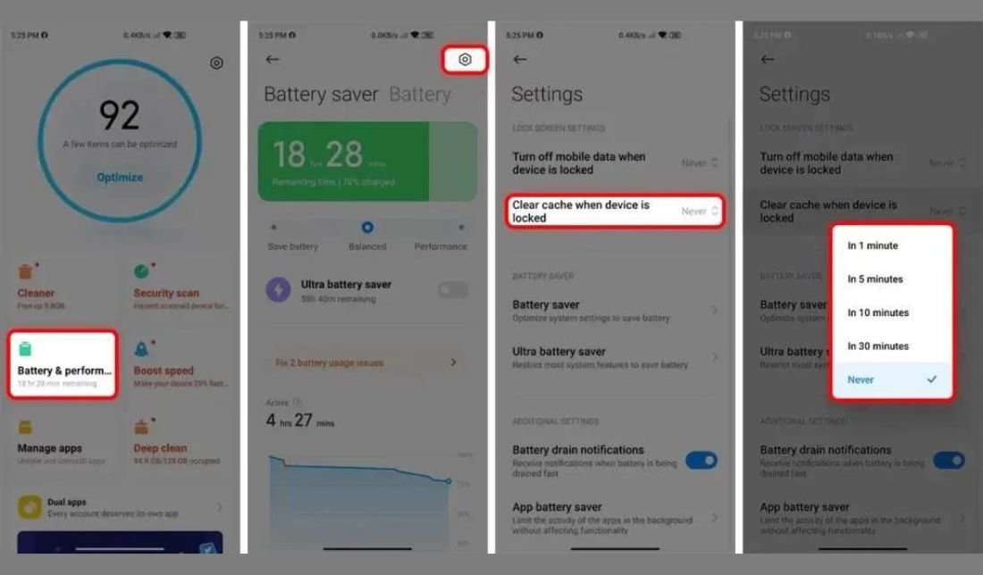 نحوه فعال کردن حذف حافظه پنهان به صورت خودکار برای افزایش سرعت گوشی شیائومی