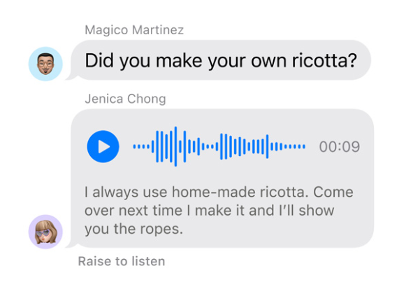 تبدیل صوت به متن در ios 17