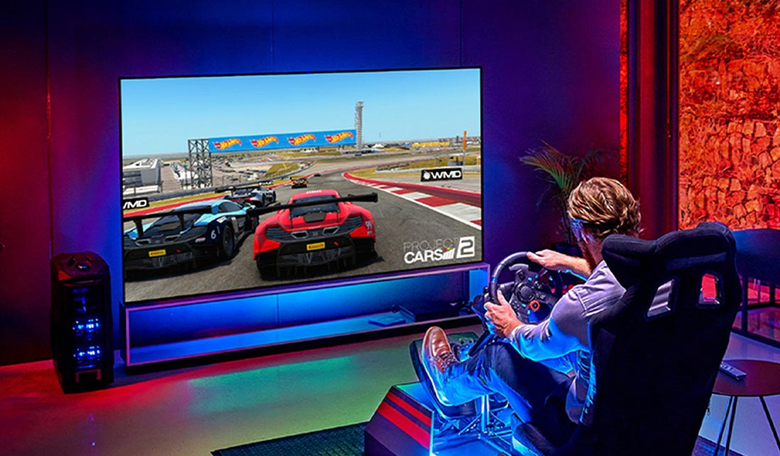 نمایش کیفیت بازی در تلویزیون گیمینگ با رزولوشن 8K