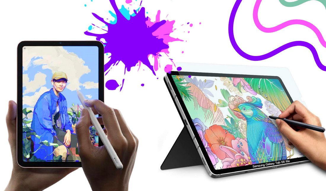 مقایسه کیفیت صفحه‌نمایش گلکسی تب S6 لایت و آیپد مینی 6