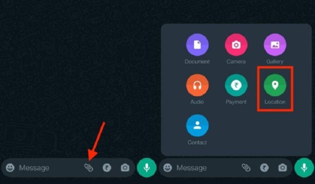 نحوه ارسال لوکیشن در واتساپ