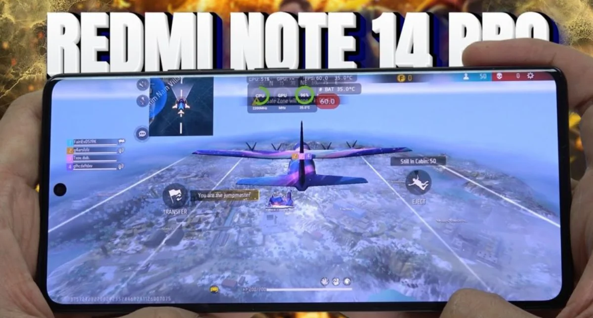 نمایش عملکرد واقعی پردازنده در گوشی شیائومی ردمی نوت 14 پرو 4G هنگام بازی