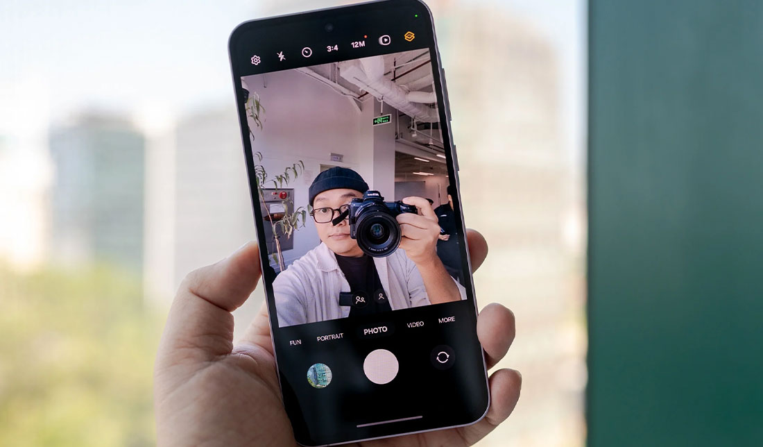 نمایش کیفیت دوربین سلفی گوشی گلکسی A35