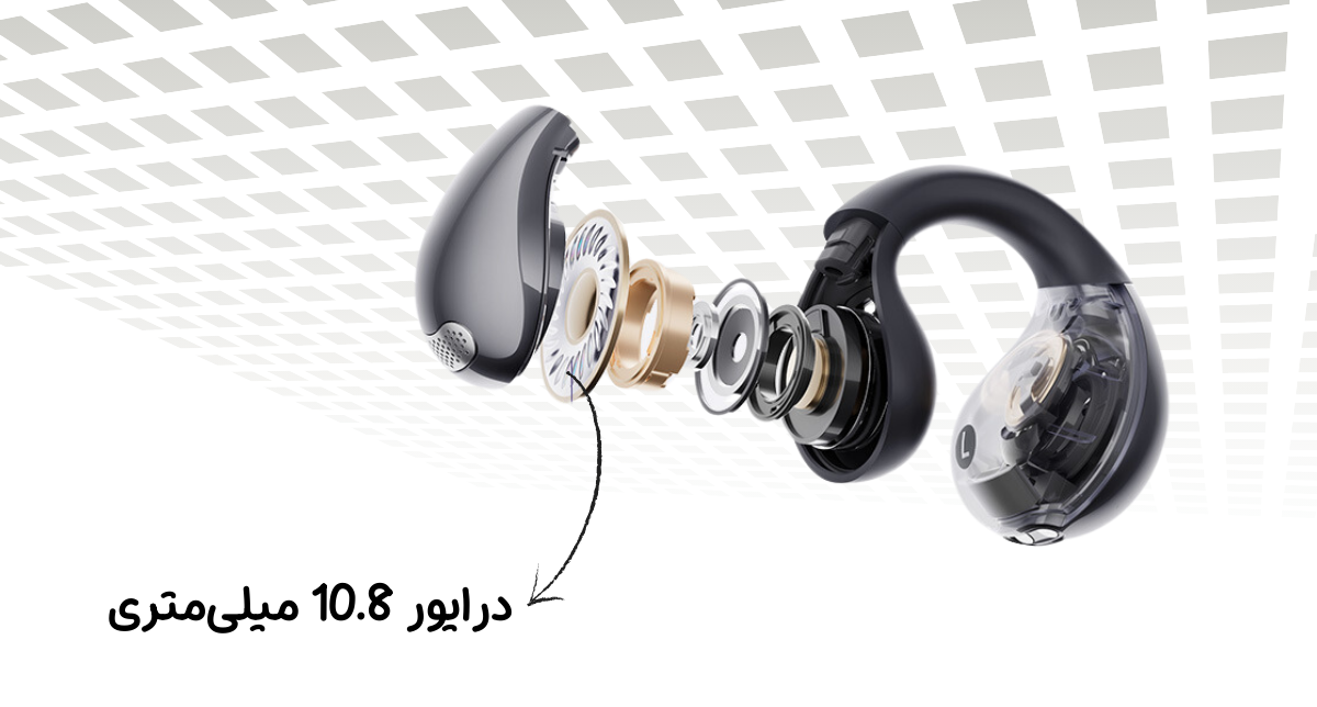 نمایش جزئیات قطعات داخلی هندزفری کیوسی‌وای Crossky C30