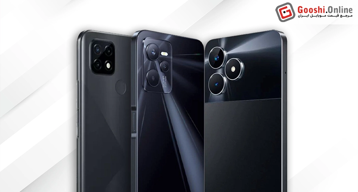 نمایش چند مدل از گوشی‌های ریلمی C Series در کنار هم