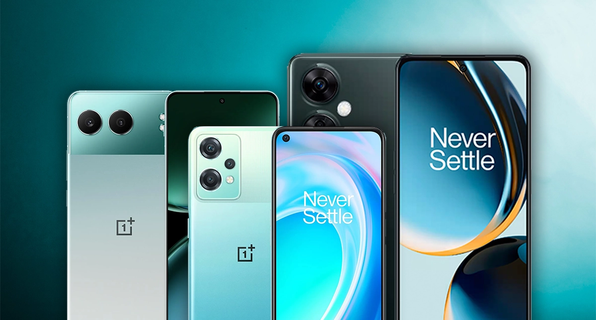 نمایش چند مدل از گوشی‌های میان‌رده مناسب عکاسی از برند وان پلاس در کنار هم