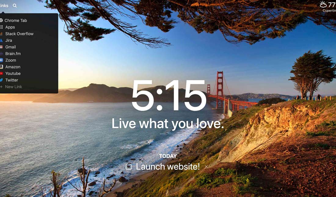  افزونه‌ نصب شده Momentum بر کروم