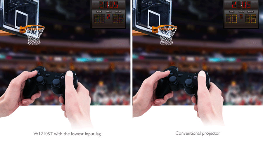 نمایش نحوه عملکرد تاخیر ورودی در تلویزیون های گیمینگ در یک بازی