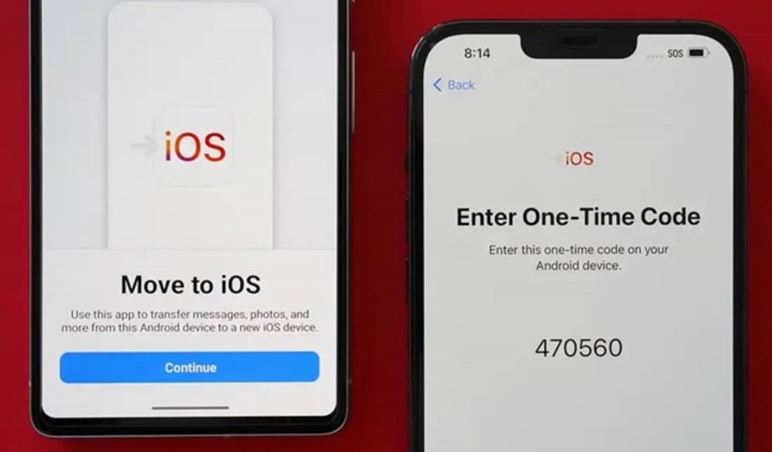 نمایی از انتقال اطلاعات آیفون به اندروید