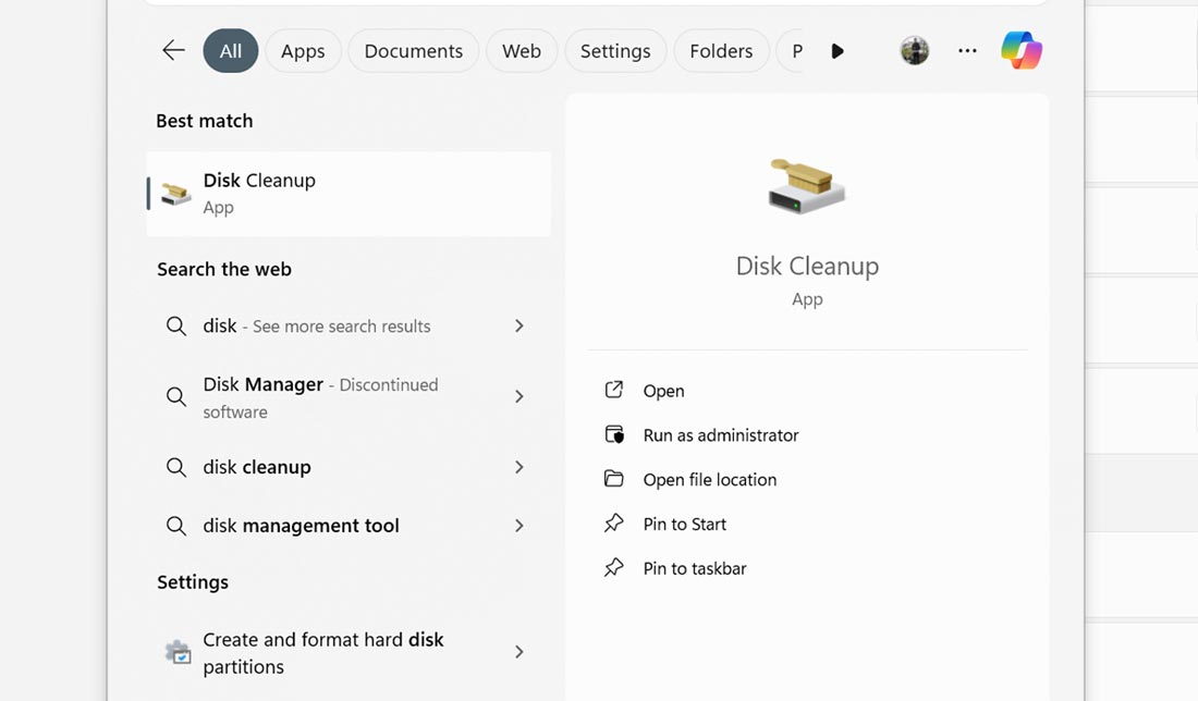 مراحل رفع مشکل کمبود فضای ذخیره‌سازی در ویندوز 11