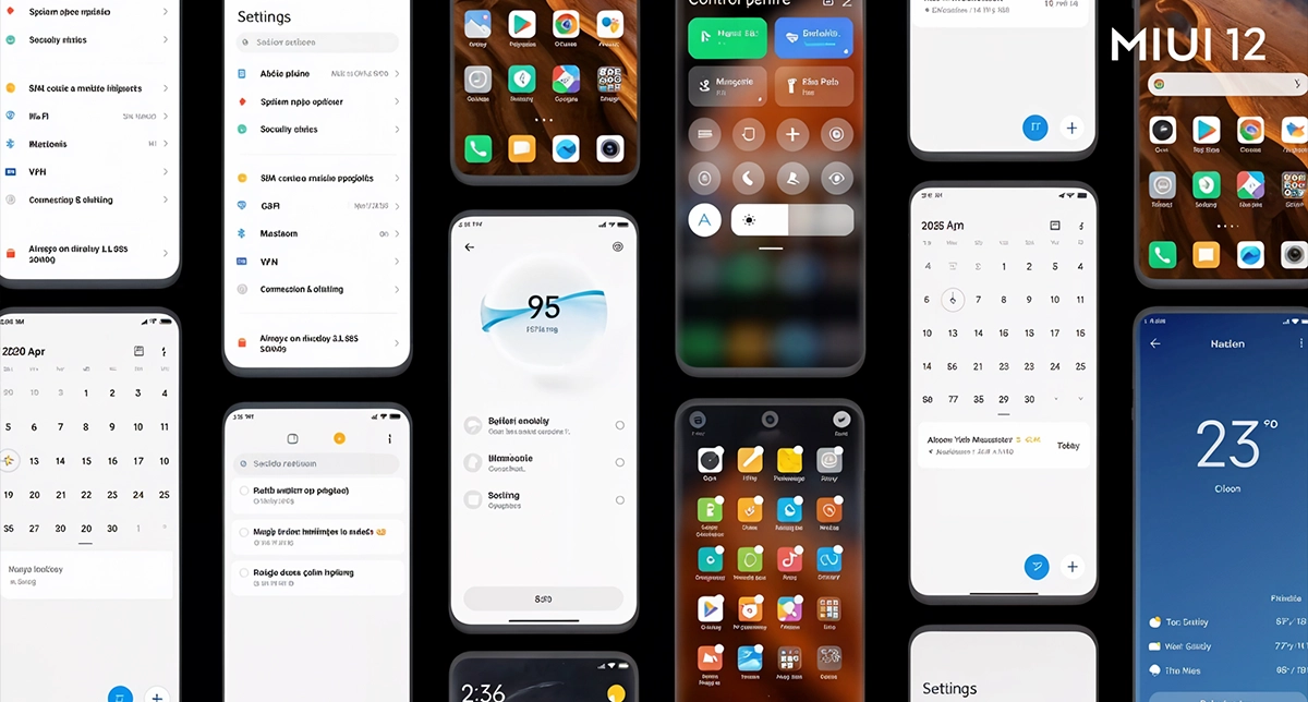 نمایش جزئیات رابط کاربری HyperOS در بخش‌های مختلف