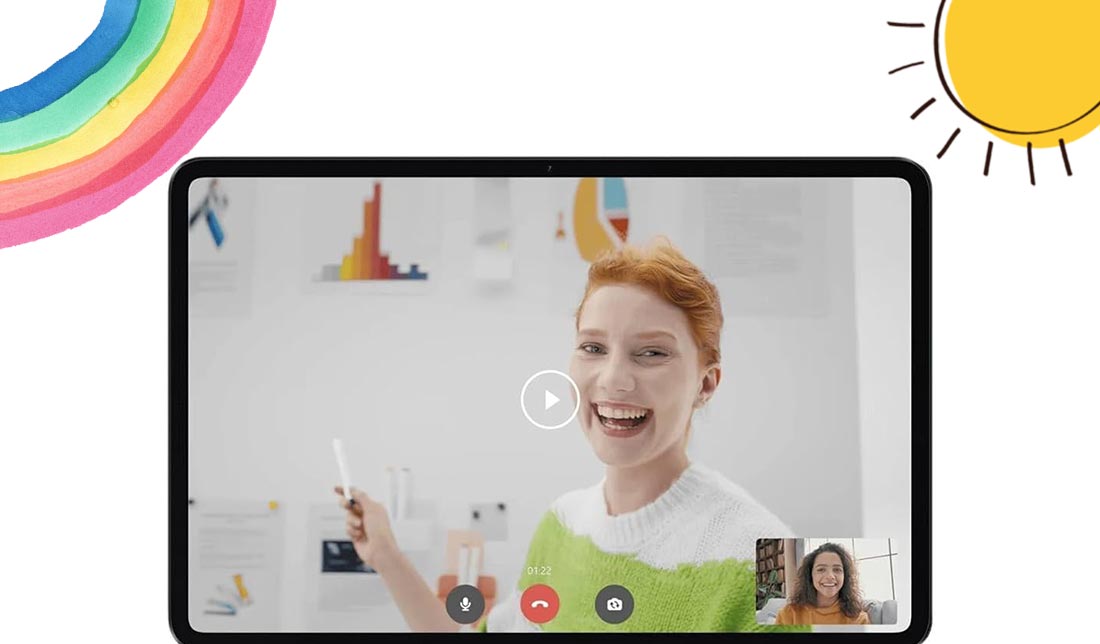 نمایش کیفیت دوربین سلفی شیائومی پد 6 در تماس تصویری