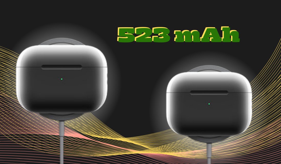 نمایش ایرپاد پرو 2 (2022) و ایرپاد پرو 2 (2023) روی شارژر وایرلس به همراه نمایش ظرفیت باتری