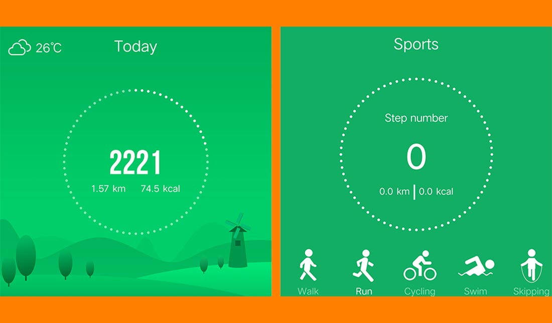 نمایی از برنامه گلوری فیت