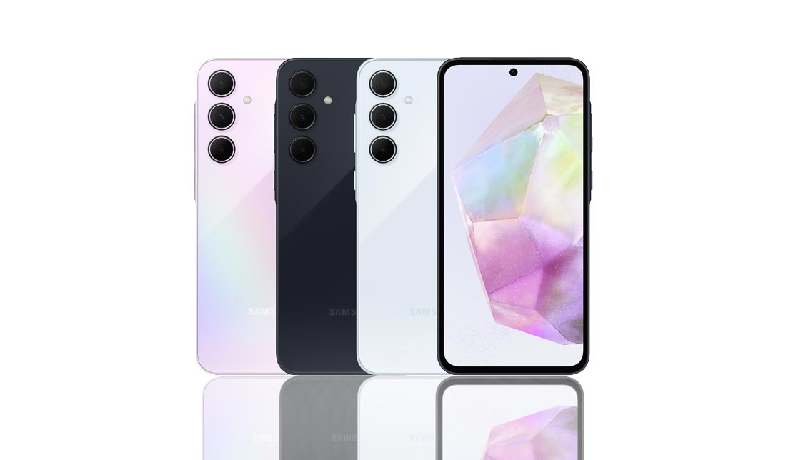 نمایش رنگبندی گوشی سامسونگ Galaxy A35 از نمای نزدیک