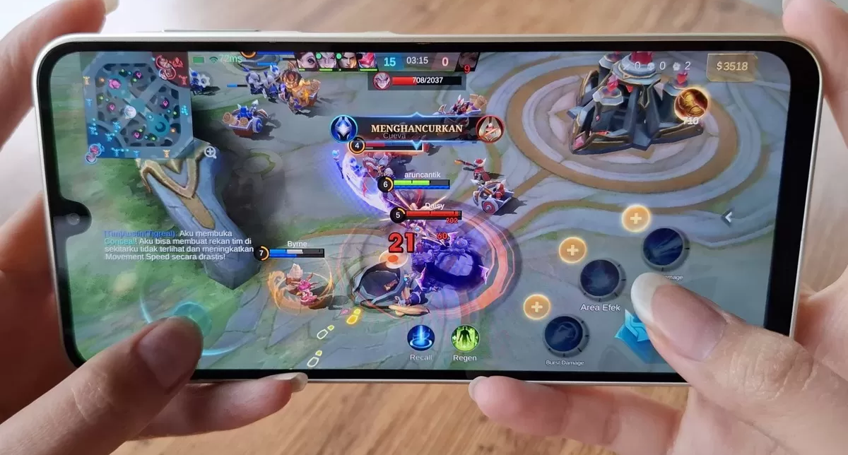 نمایش کیفیت اجرای بازی روی گوشی سامسونگ گلکسی A16 5G