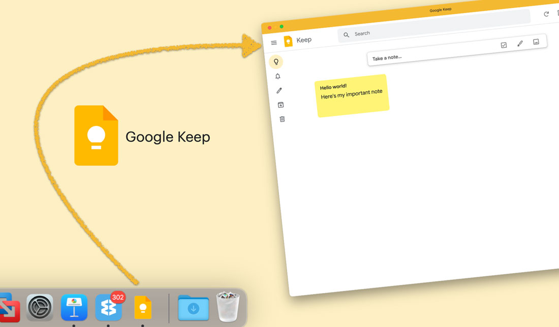 افزونه‌ کروم Google Keep برای یادداشت