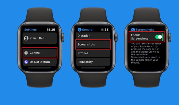 آموزش مرحله به مرحله اسکرین شات با اپل واچ