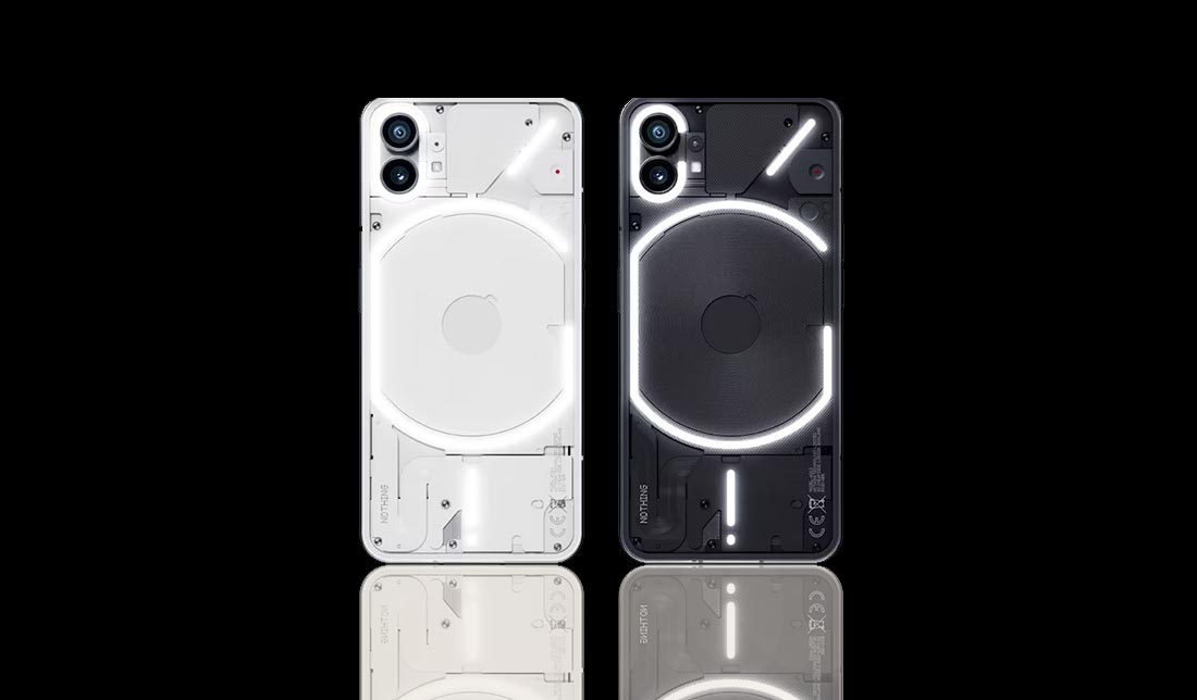 نمایش رنگبندی گوشی ناتینگ فون 1 در کنار هم