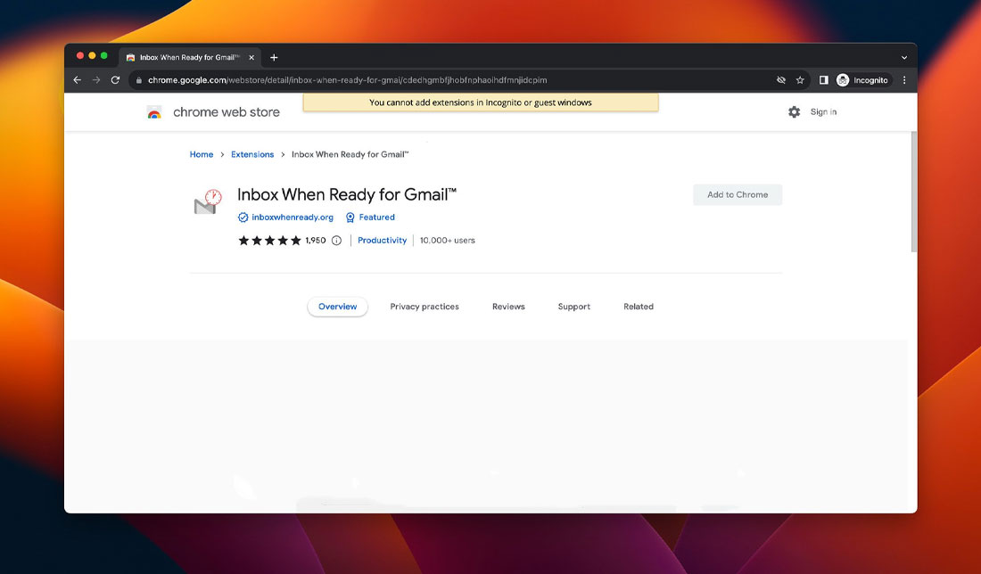  افزونه‌ کروم Inbox When Ready برای نوتیفیکیشن ایمیل 