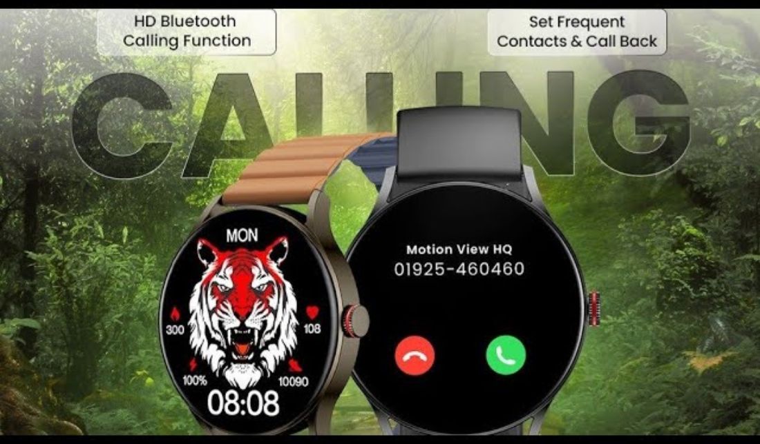 دو ساعت هوشمند imiki tg1 در حال نمایش تماس دریافتی و پایش سلامت 