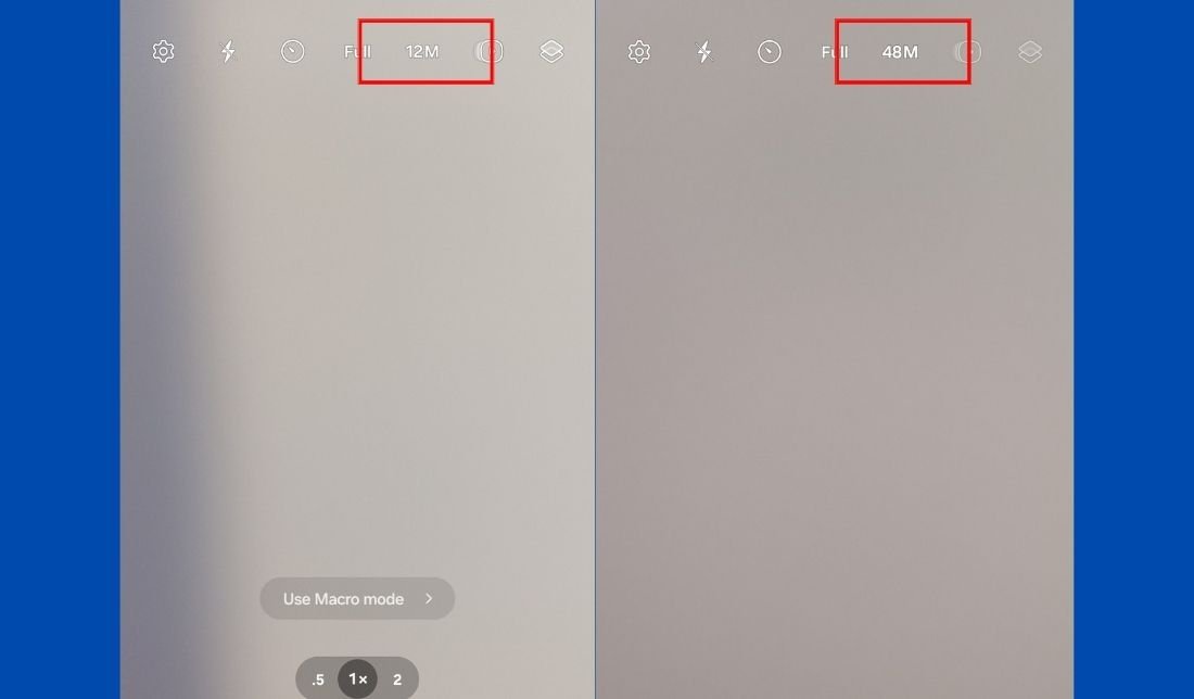 نمایش تغییر رزولوشن دوربین در One UI 6