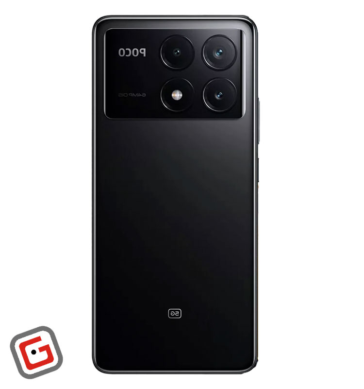 گوشی موبایل شیائومی مدل پوکو X6 Pro 5G مشکی از نمای پشت