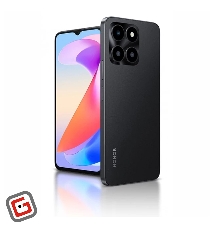 گوشی موبایل آنر مدل X6a رنگ مشکی پنل جلو و پشت