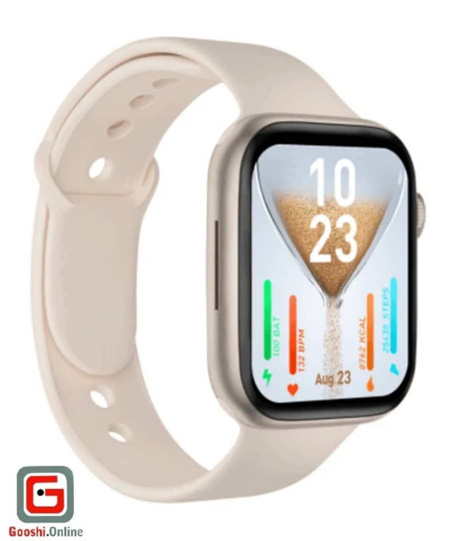 ساعت هوشمند مدل D7 MAX 44mm از نمای کناری رنگ نقره ای