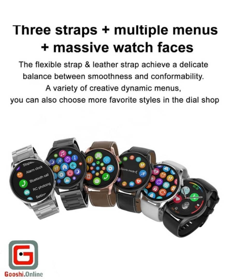 دارای بیش از 100 واچ فیس در ساعت هوشمند مدل DT3 45mm