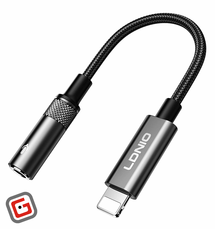 مبدل لایتنینگ به جک 3.5 میلی متری الدینیو مدل Ls-t90i