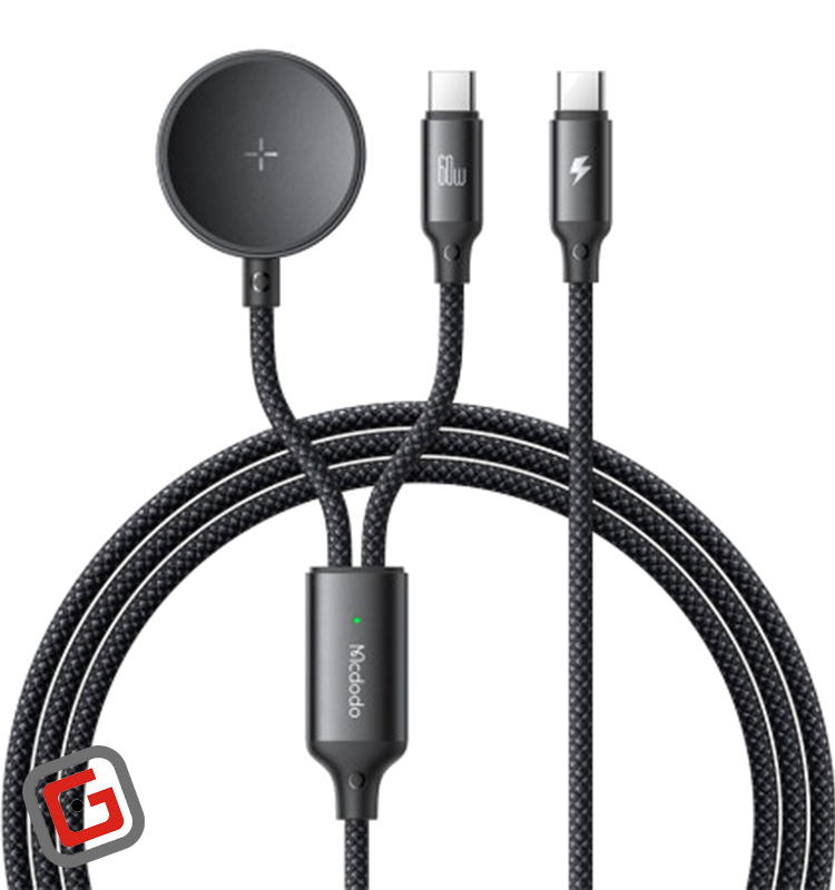 کابل شارژ 60 وات تایپ سی و وایرلس مک دودو مدل CA-4210
