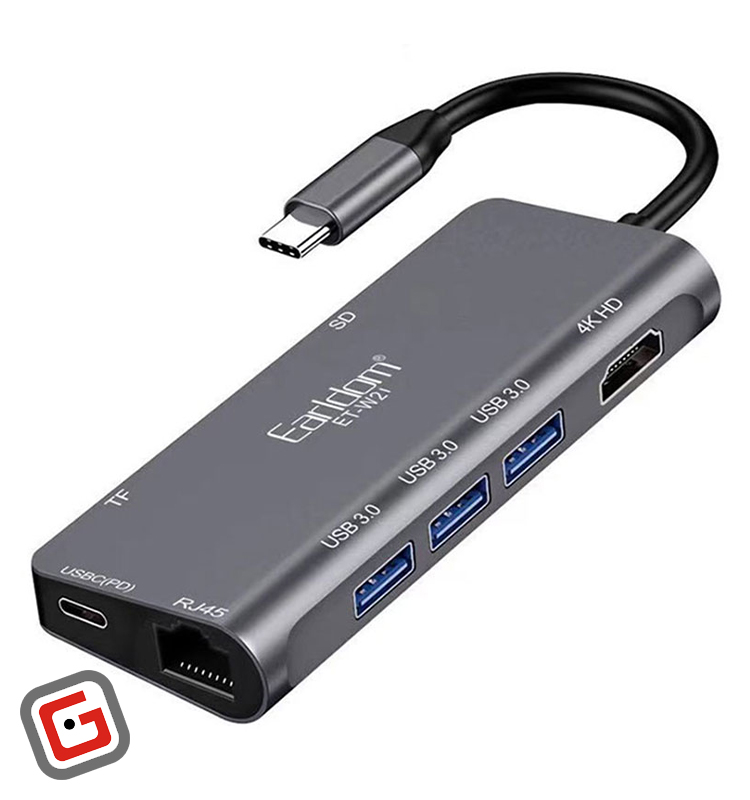 هاب تایپ سی 8 پورت ارلدام مدل ET-W21