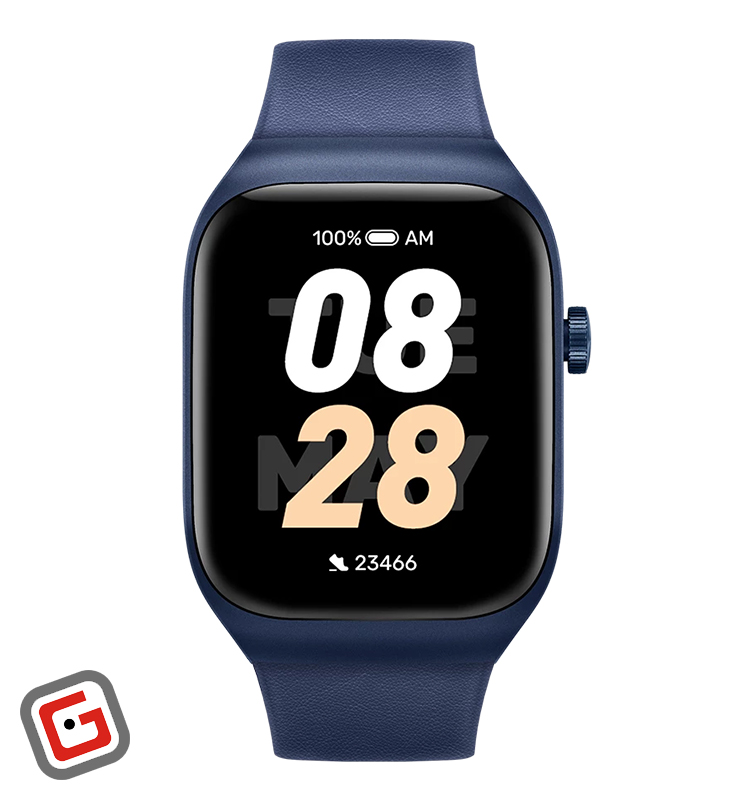 ساعت میبرو مدل T2 به همراه بند‌ سرمه‌ای از نمای رو‌به‌رو