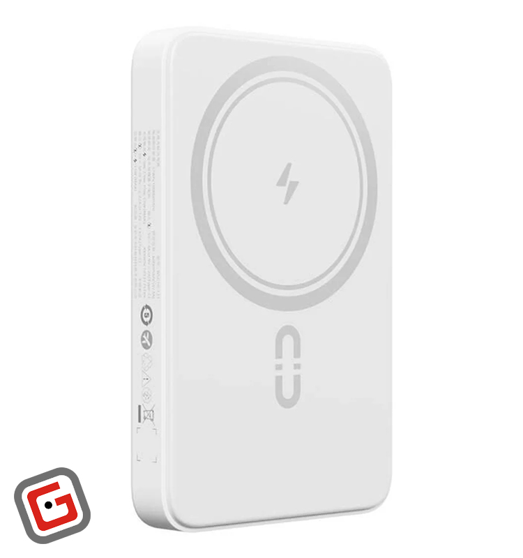 پاور بانک روموس مدل WSC10 از نمای جلو رنگ سفید