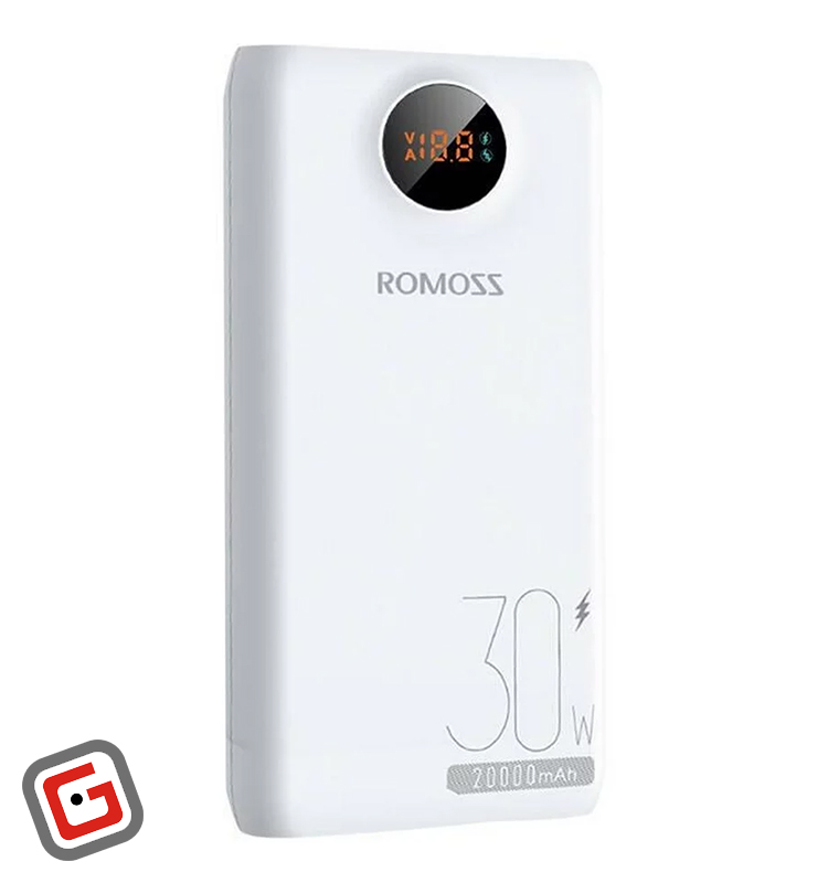 پاور بانک 20000 میلی آمپر روموس PSW20 مدل 30 وات