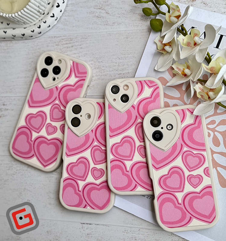 قاب قلب صورتی (کدC2036)